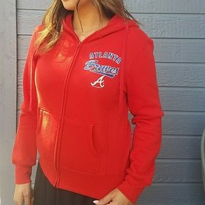 Atlanta Braves zip up sweater